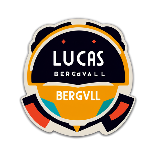 Minimalt klistremerke med navnet 'Lucas Bergvall'