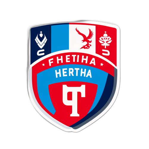 Kaiserslautern és Hertha csapat szimbólumait ötvöző matrica