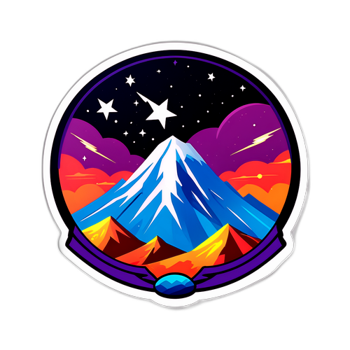 Stea căzătoare pe fundalul Anzilor