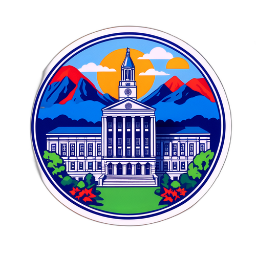 Vibrant Tennessee State University Campus Collage Sticker