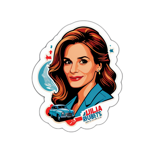 Trendy grafika przedstawiająca najsłynniejsze role filmowe Julii Roberts