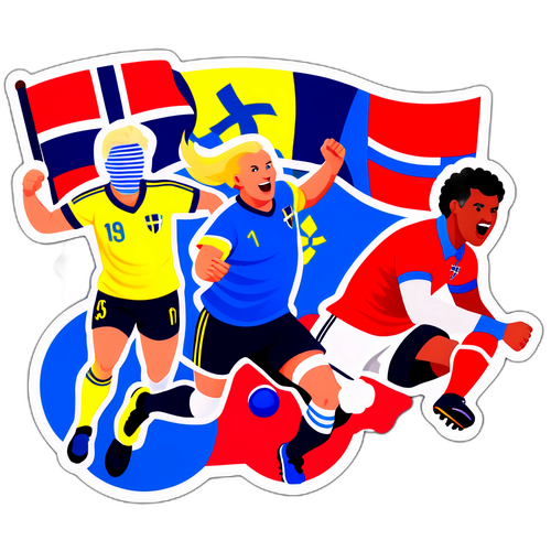 Energetisk avbildning av Norge vs Sverige kamp