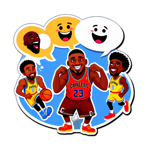 Comical Basketball Rivalry Sticker