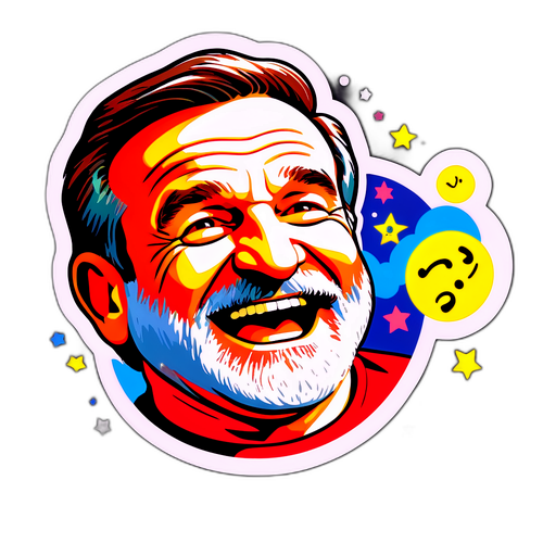 Oslavující Robin Williams