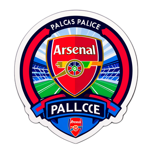 Дизайн наклейки з логотипами Арсеналу та Кристал Пелас