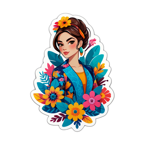 Stickers di Michela Miti in una posa alla moda