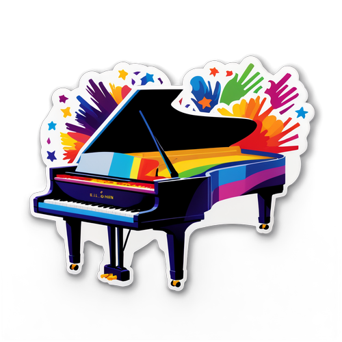 Elton John-inspirert klistremerke