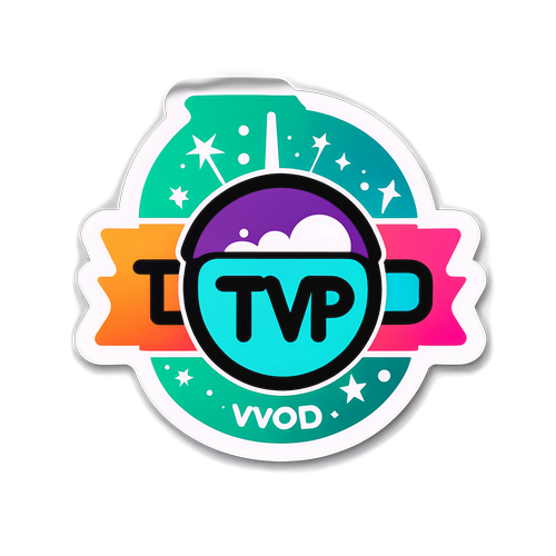 Stickers z logo TVP VOD i ikonami ulubionych programów rozrywkowych