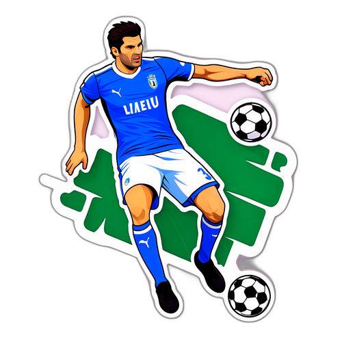 Stiker Cristian Chivu di Lapangan Sepak Bola