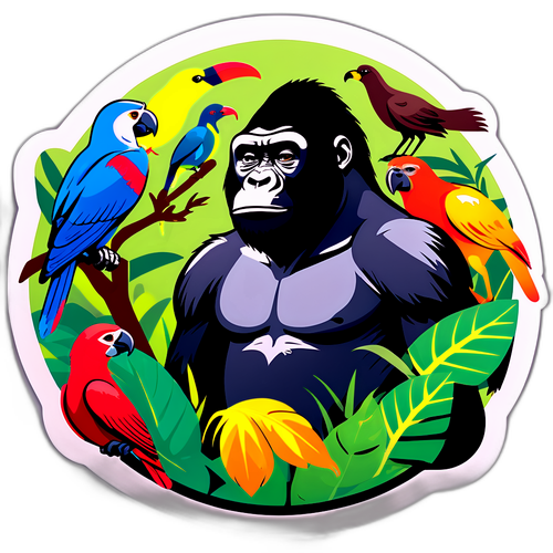 Sticker die biodiversiteit in de DRC vertegenwoordigt