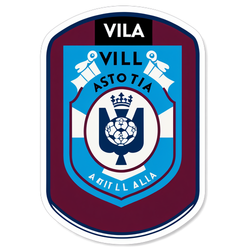 Utraditionel Fanskabet: Aston Villa Klaret og Blå Sticker i Retro Design!