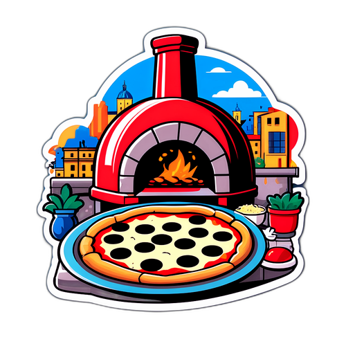 Sticker ya Napoli yenye Oven ya Pizza
