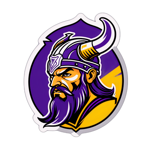 Desenho Criativo com o Logo dos Minnesota Vikings