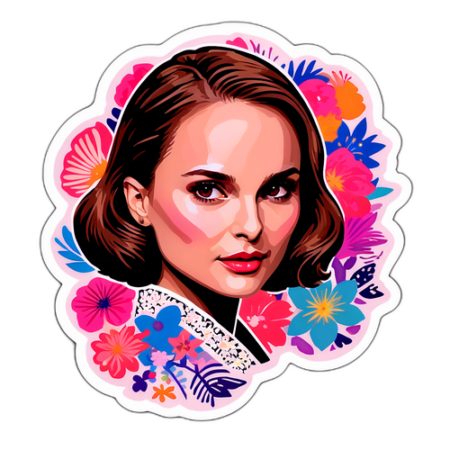 Stylowy naklejka Natalii Portman