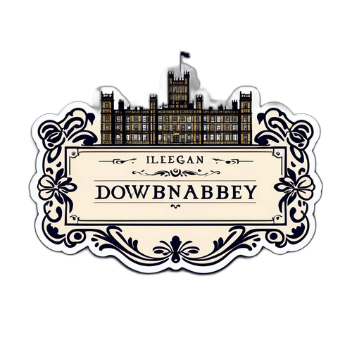Vintage-sticker inspirerad av Downton Abbey
