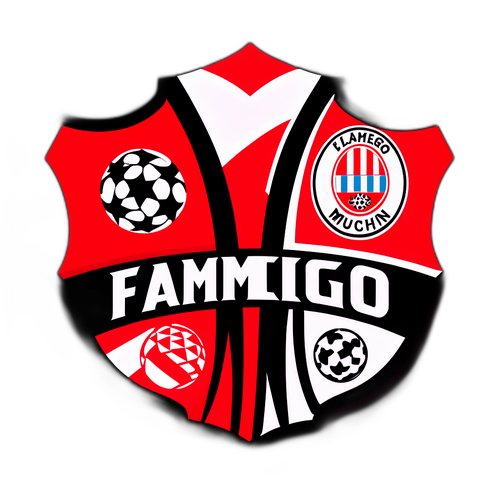 Logo Flamengo a Bayern Mnich kombinované do jednoho vizuálu