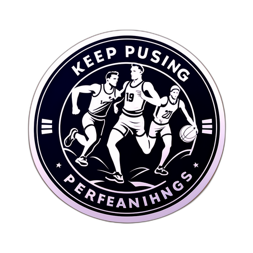 Motywacyjna naklejka 'Keep Pushing'