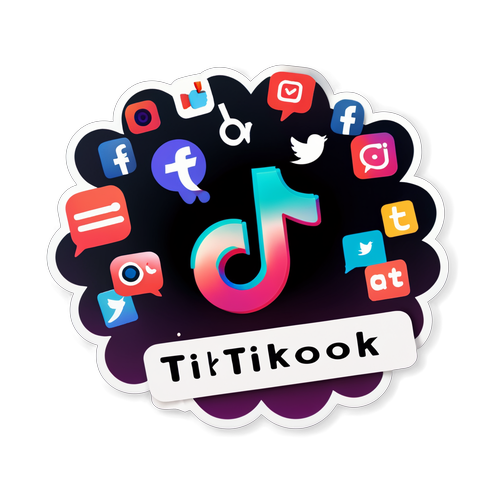 Disenyo ng TikTok na may Nakatawid na Logo