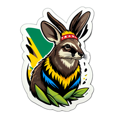 Arte de un mamífero nativo de Brasil con espíritu deportivo