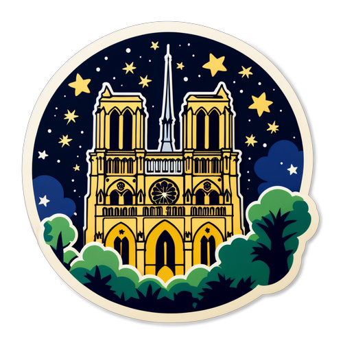 Notre-Dame i månljus