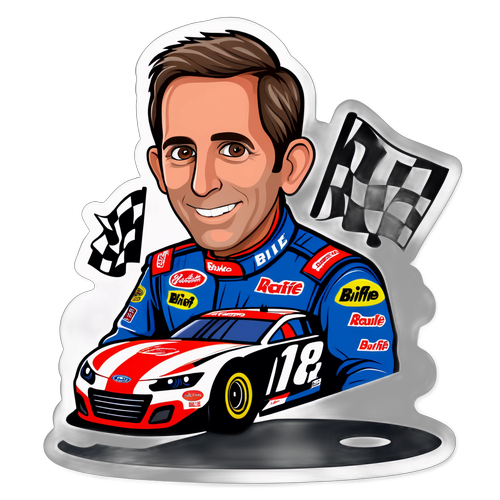 Aufkleber mit Greg Biffle im Rennwagen