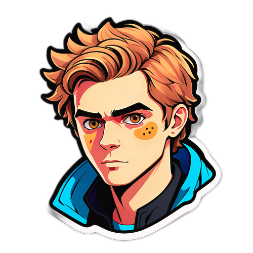 Autocollant inspiré par le personnage Isak