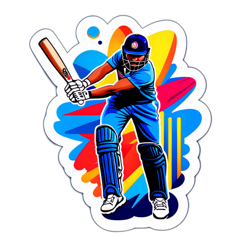 Sticker Interaktif Statistik Kriket Rishabh Pant