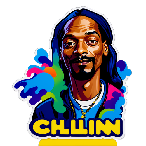 Scopri il Nuovo Adesivo di Snoop Dogg: Chillin' con Stile e Colori Vibranti!