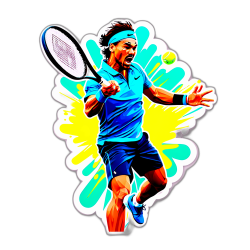 Fognini i aksjon på tennisbanen