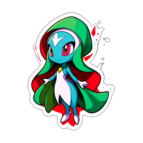 การออกแบบสติ๊กเกอร์โปเกมอนการ์เดวัวร์ในสไตล์การ์ตูน