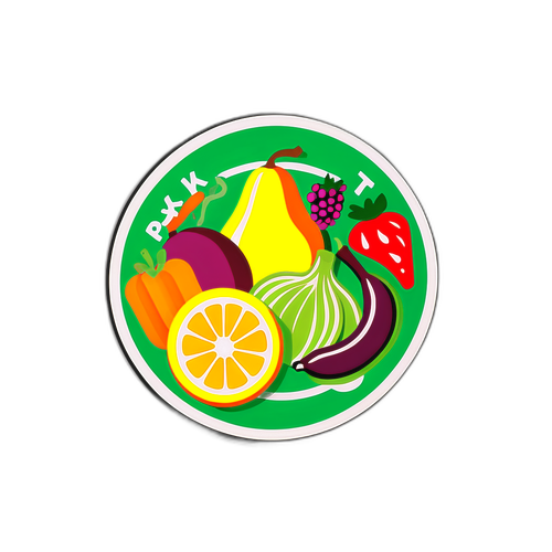 PX Mart 標誌水果蔬菜貼紙