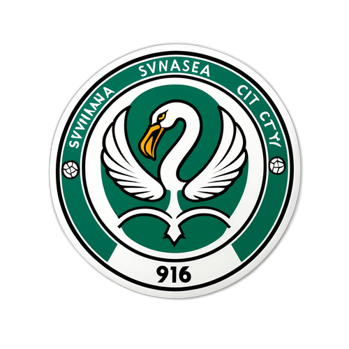 스완지 시티의 기념일 무대 디자인 스티커