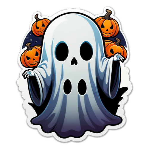 Spooky Spöken och Pumpor: Den Ultimata Allhelgona Natten Sticker-Designen!