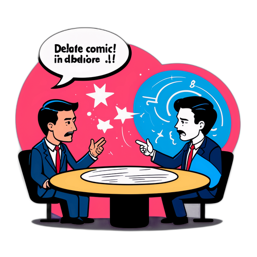 辯論場景漫畫對話框