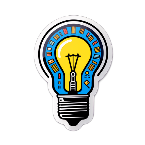 Autocollant d'Innovation avec une Ampoule