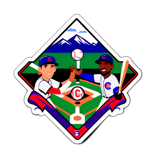 Baseball Diamond Rivalry Sticker