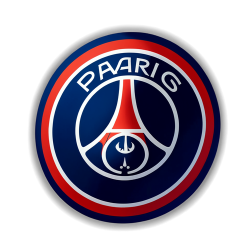 PSG-emblem med fotbollssymboler