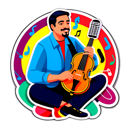 Carlos Prates jouant de la musique