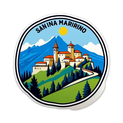 Autocolant simbolic al Republicii San Marino