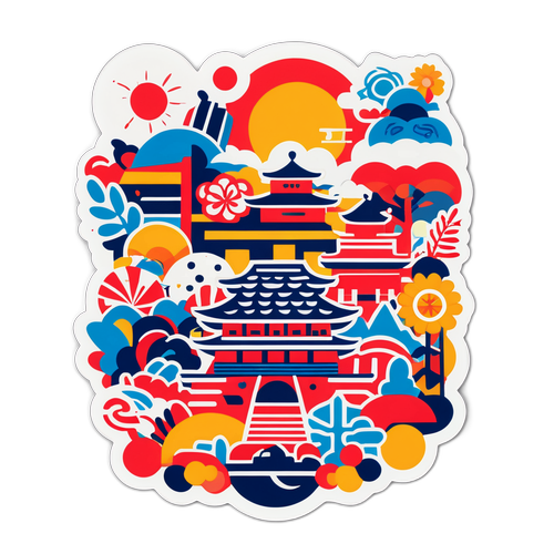 インテックス大阪の多文化を象徴するコラージュデザイン