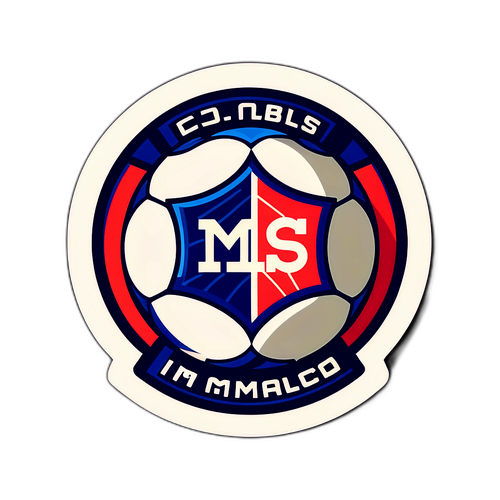 Retro design vintage MLS logo z piłką nożną