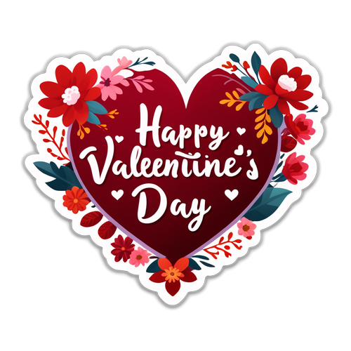 Stiker Hari Valentine yang Elegan