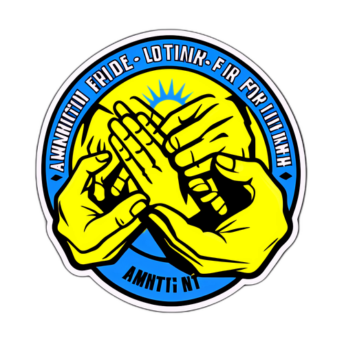Adesivo Amnesty: Mãos Unidas pela Luta dos Direitos Humanos