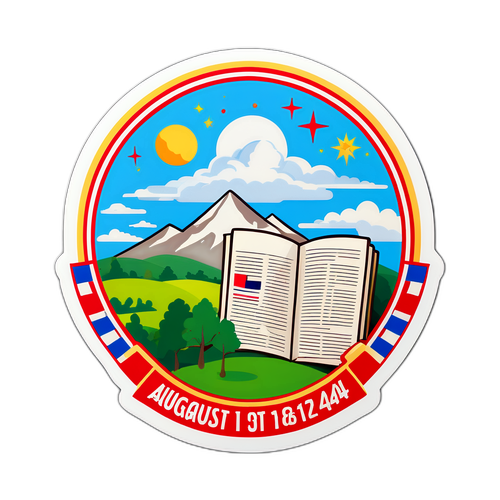 Информативная наклейка о 24 августа