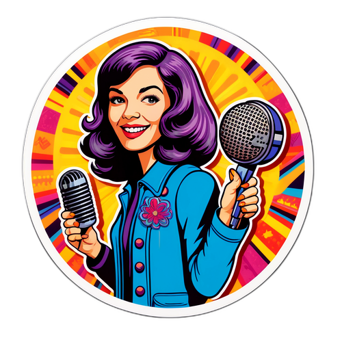 Vintage-stil klistermærke af Marianne Rosenberg