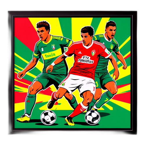 Benfica vs. Tondela Futball Illusztráció