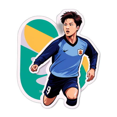 양민혁의 역동적인 플레이 스티커