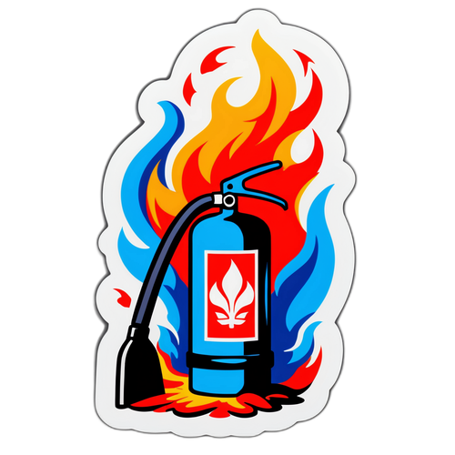 Пожарныеextinguishers у Третьяковской галереи с художественными элементами