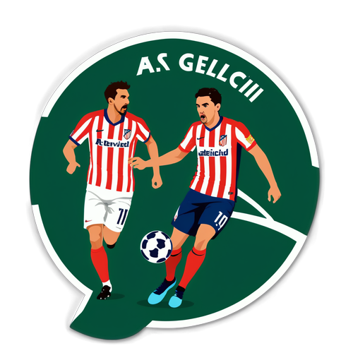 Sporty klistremerke for Atlético Madrid