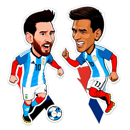 ¡El Clásico que Nunca Vimos! Messi y Sánchez en una Batalla de Caricaturas que Te Hará Reír a Carcajadas